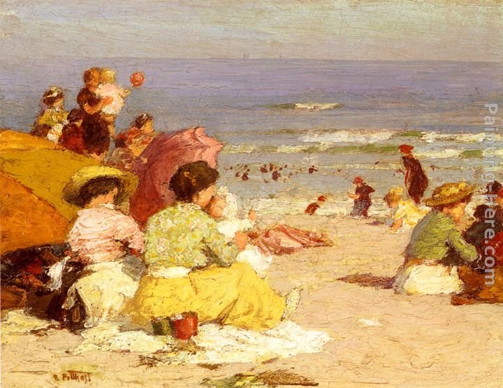 Edward Potthast Beach Scene
